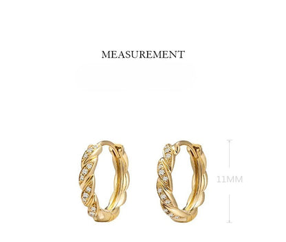 Aurora Luxe - 14K Gold Twisted Rope Hoop Earrings