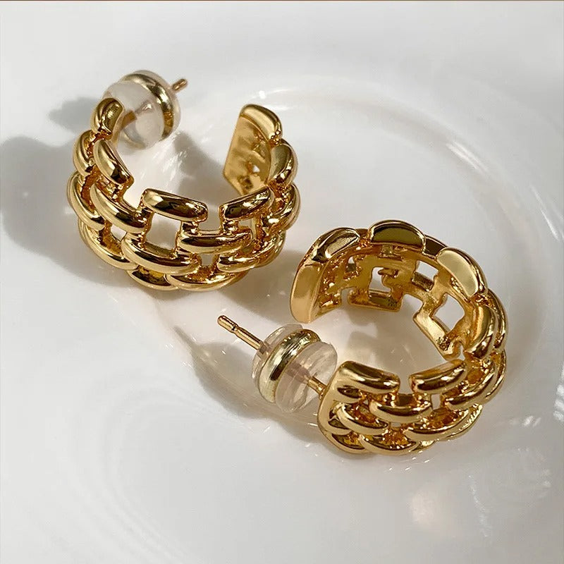 Golden Era - Chunky Twist Hoops